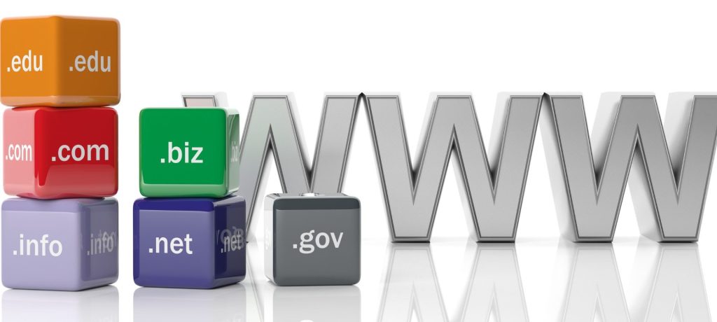 domain extensions listed including .com, .edu, and .gov