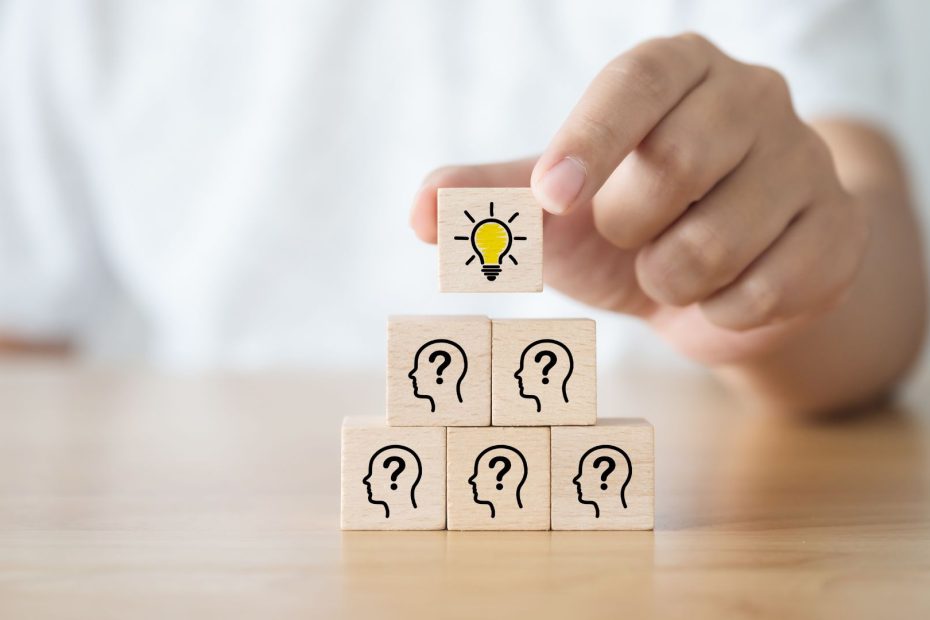 blocks on a table that represents a workforce and online learning for professional development